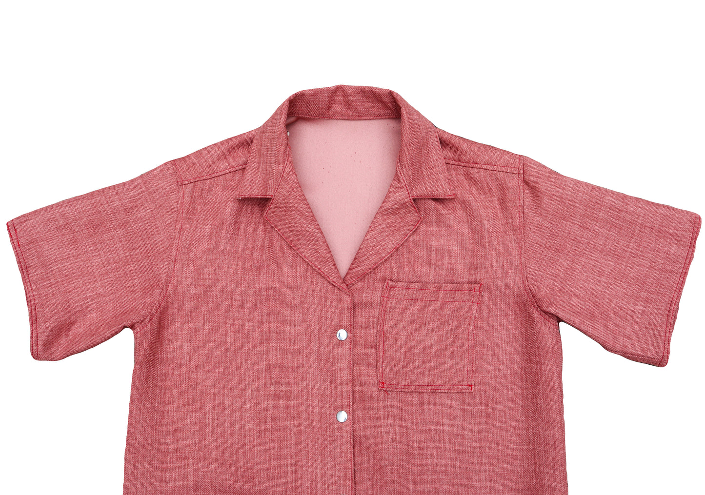 Red Cargo Button Up