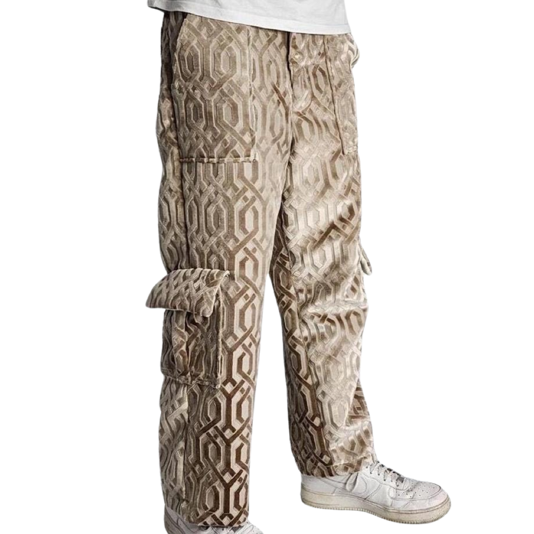 “Gatsby” Velvet textured Cargo Pants