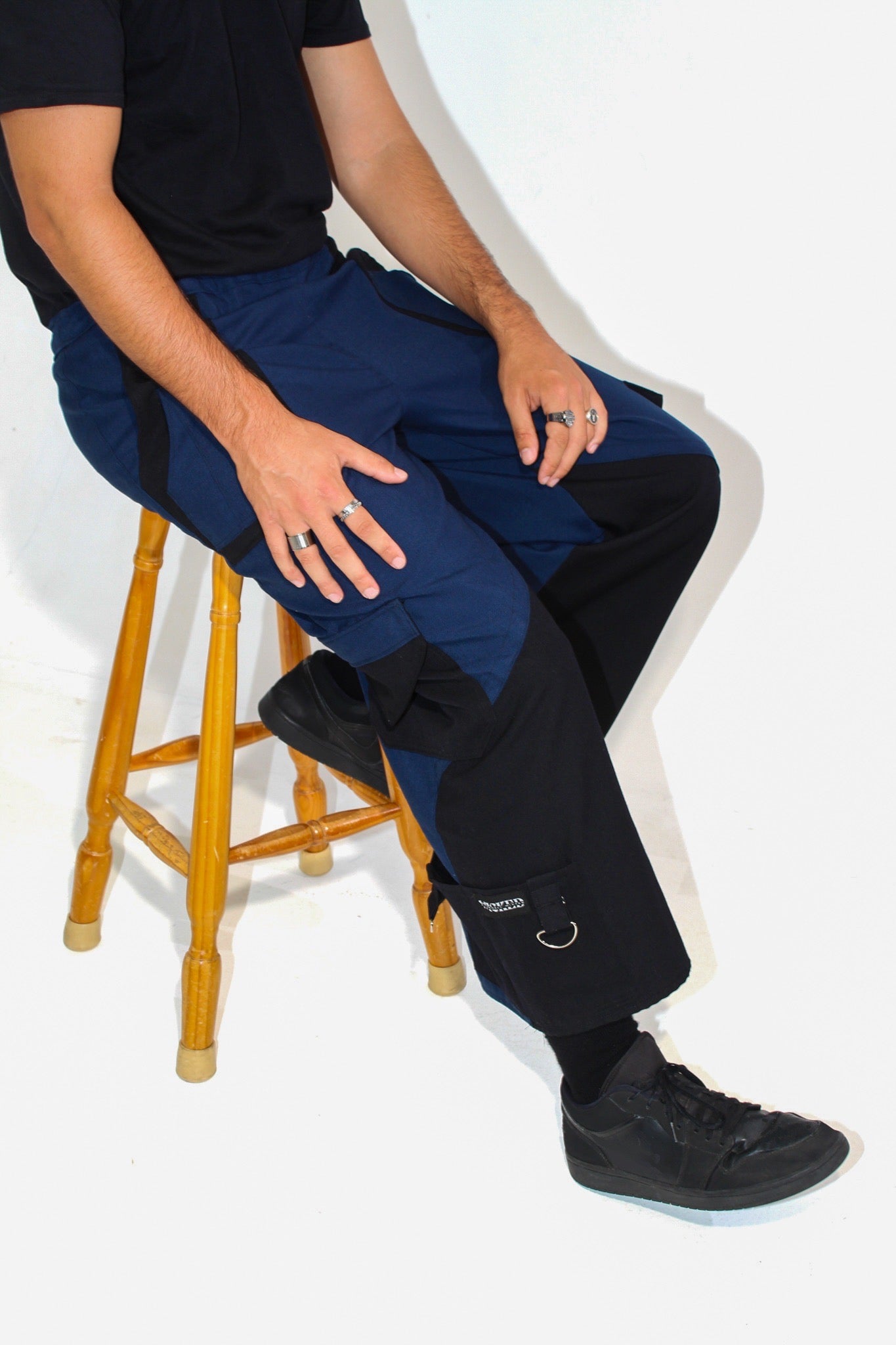 Black & Blue Cargo Pants- Unisex