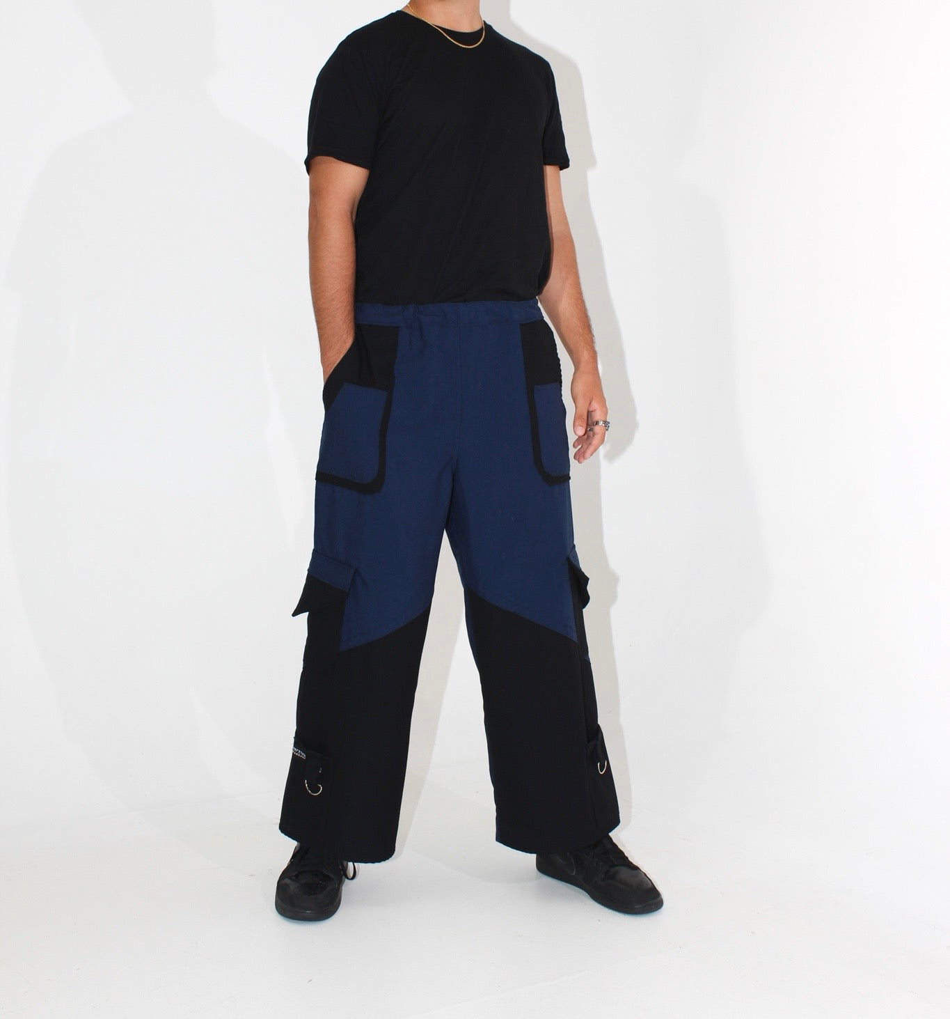 Black & Blue Cargo Pants- Unisex