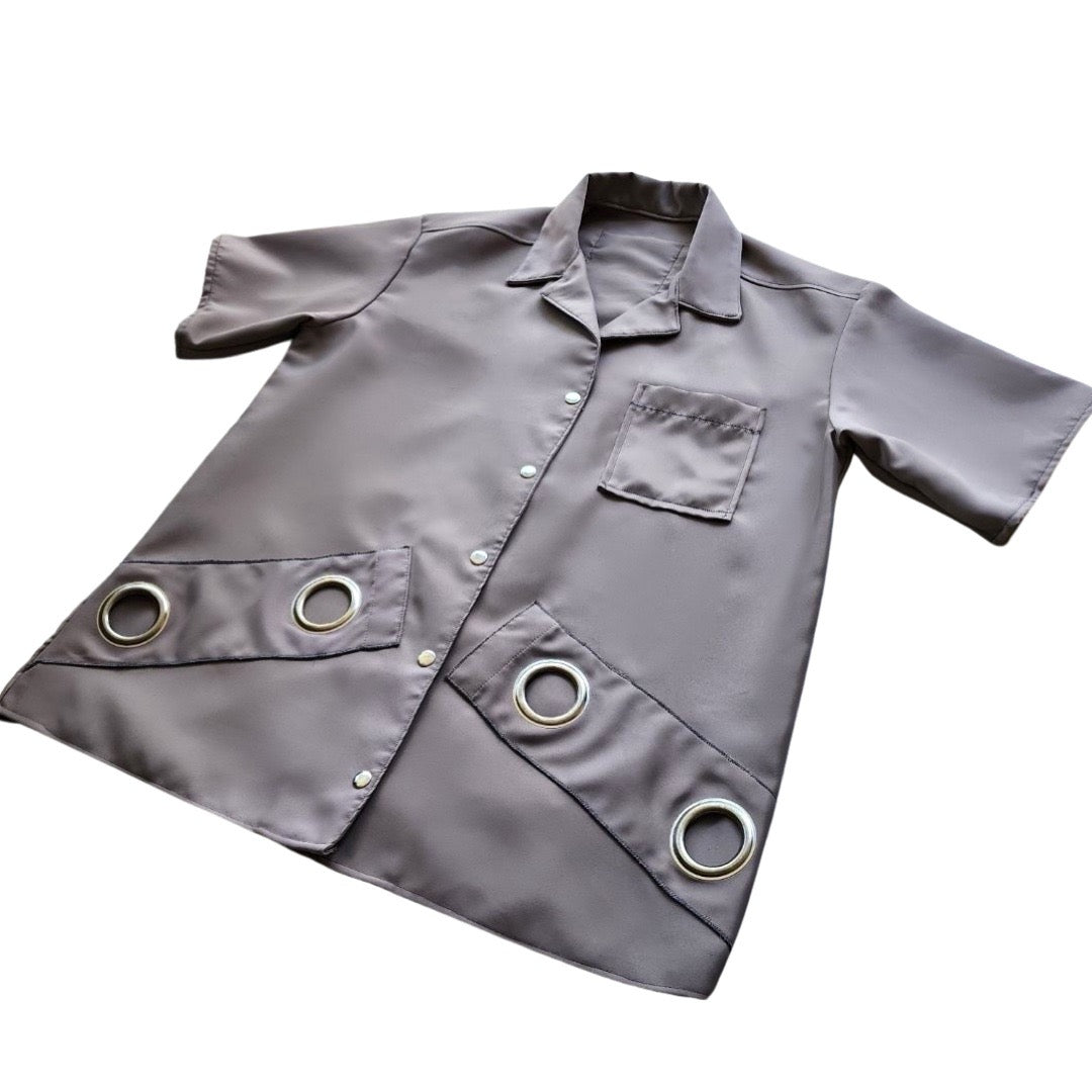 “Cortina Collection” Grey Button Up