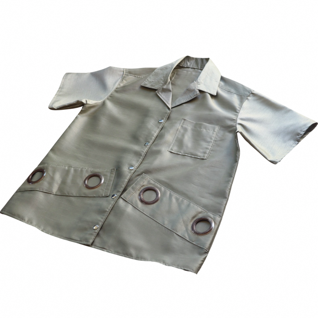 “Cortina Collection” Tea Green Button Up