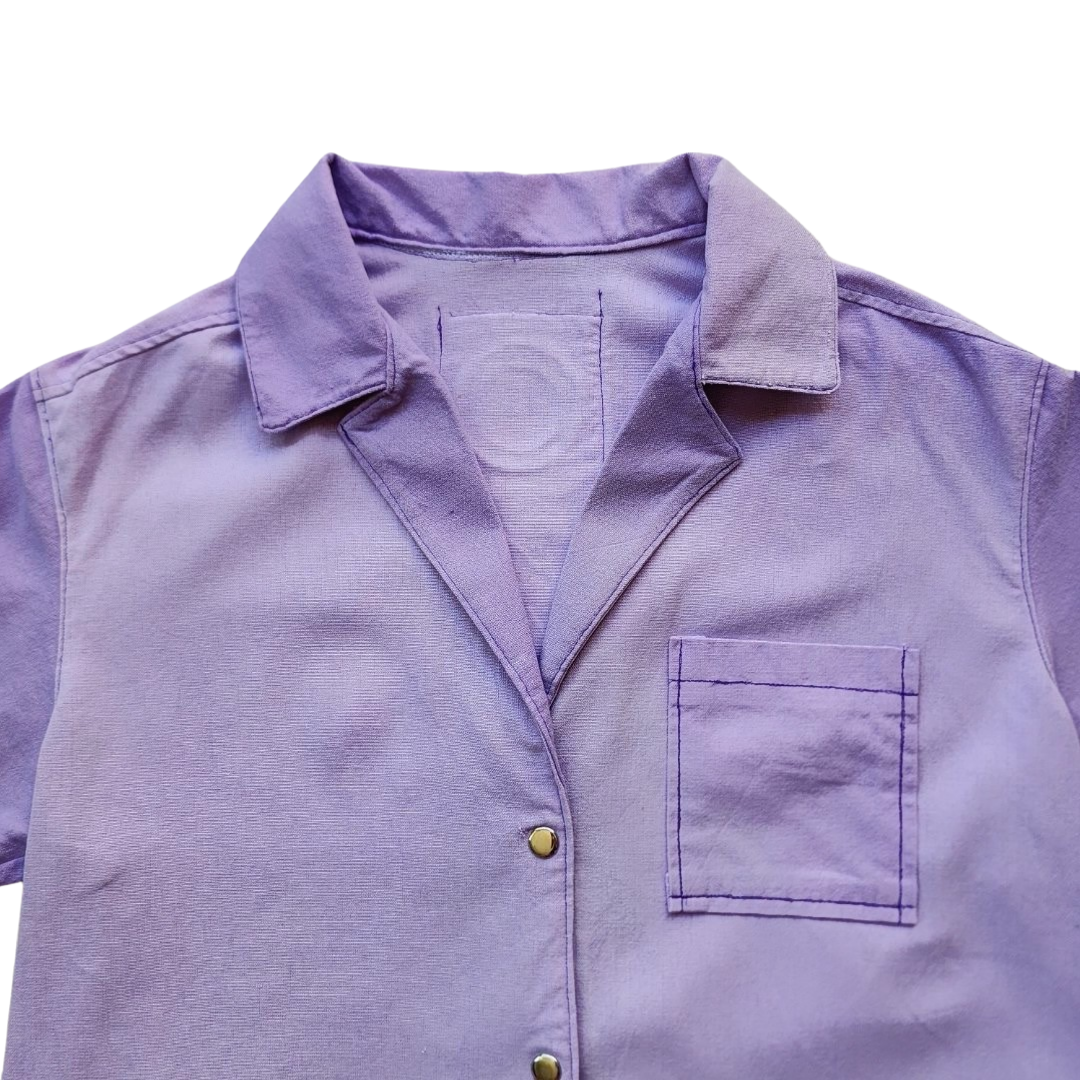 “Cortina Collection” Purple Button Up