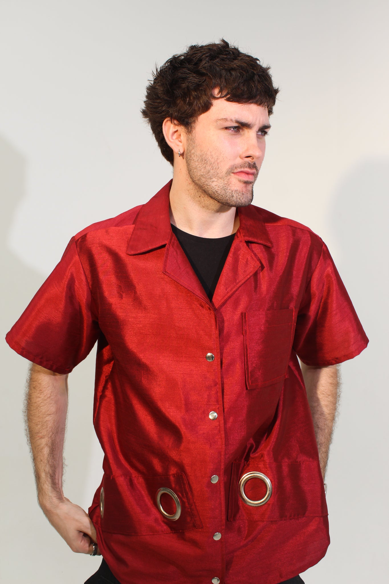 “Cortina Collection” Red Button Up