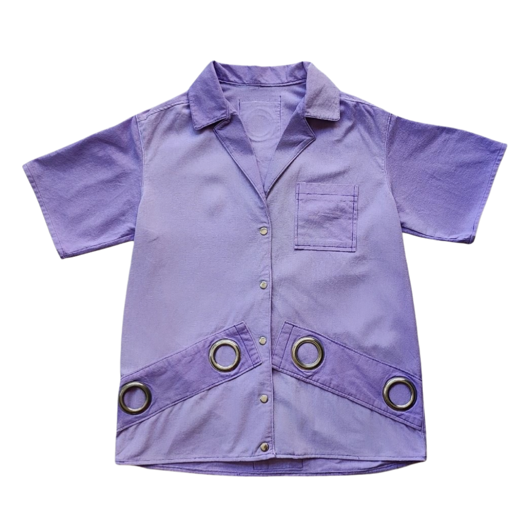 “Cortina Collection” Purple Button Up