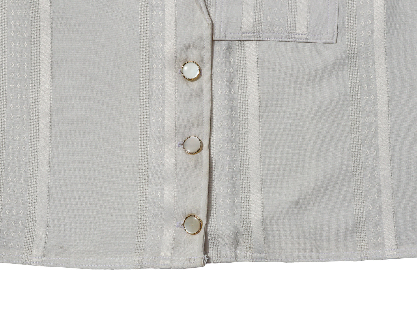 Pearl White Button Up