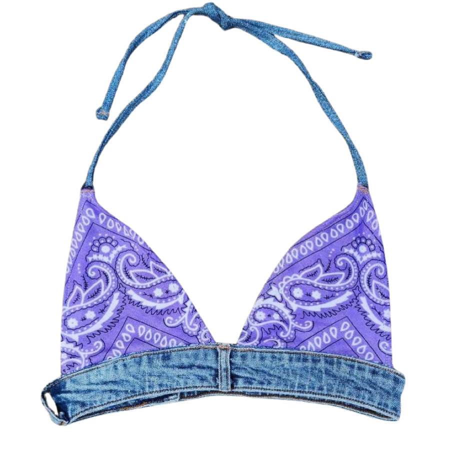 Bandanna & Denim Bralette