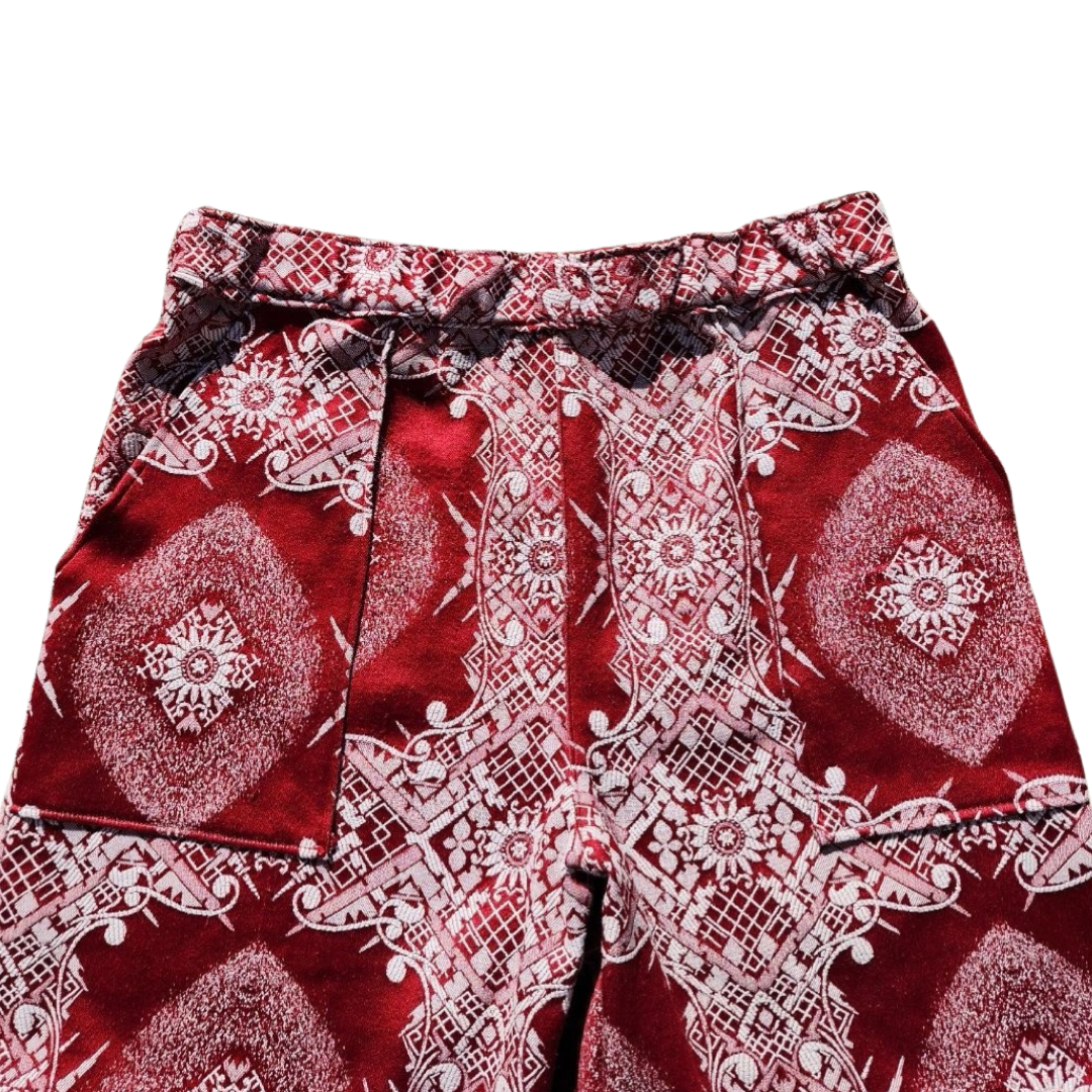 RED TAPESTRY SHORTS