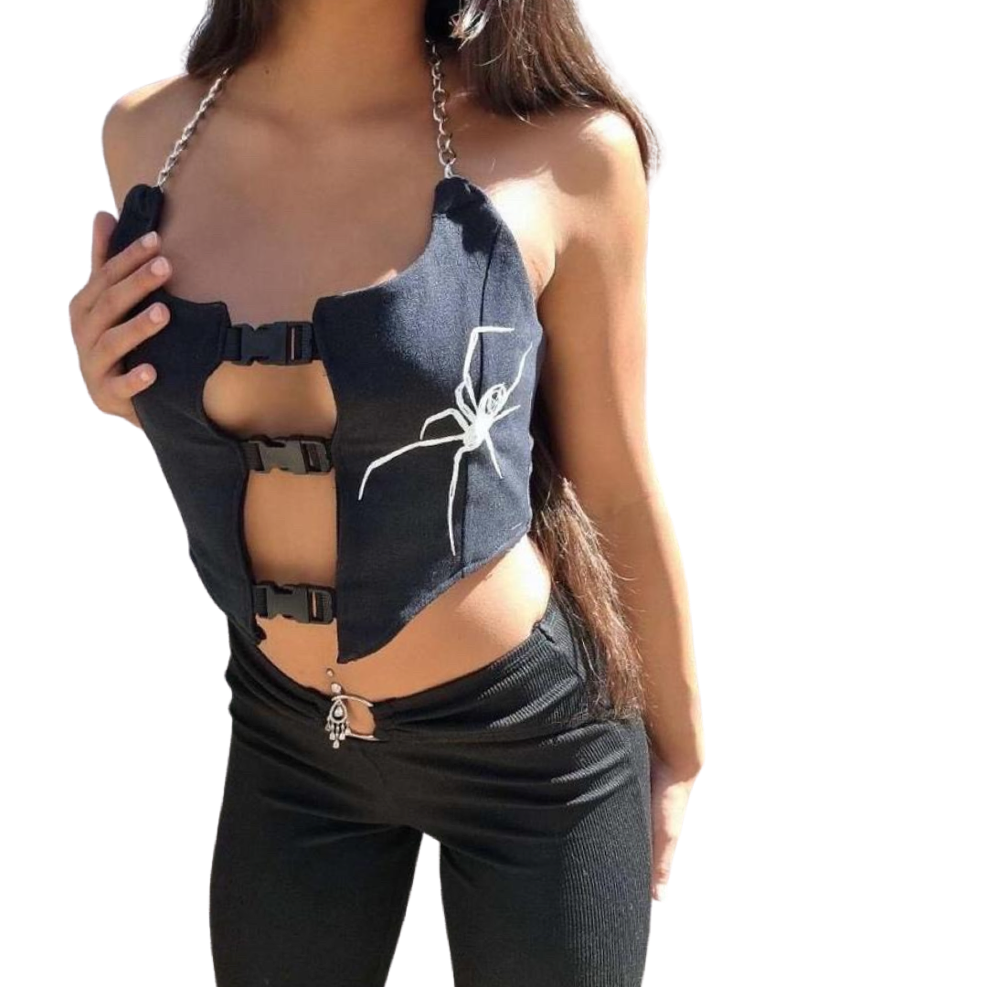 “Buckle Up” Denim Crop Top (1 OF 1)